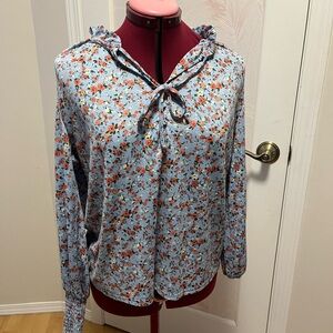 Baby Blue Floral Melloday Blouse